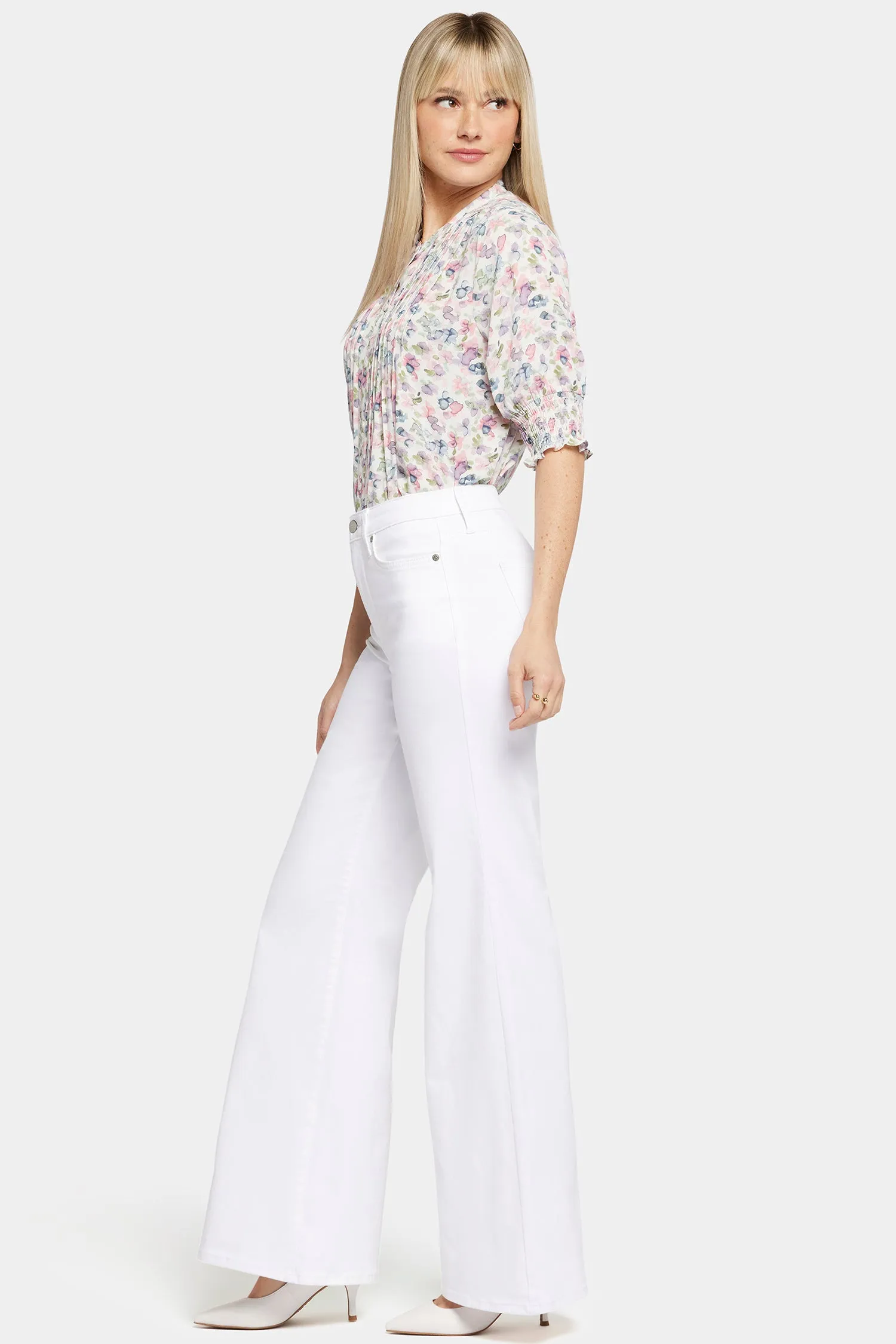 Mia Palazzo Jeans - Optic White