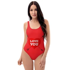 One-Piece Swimsuit love you