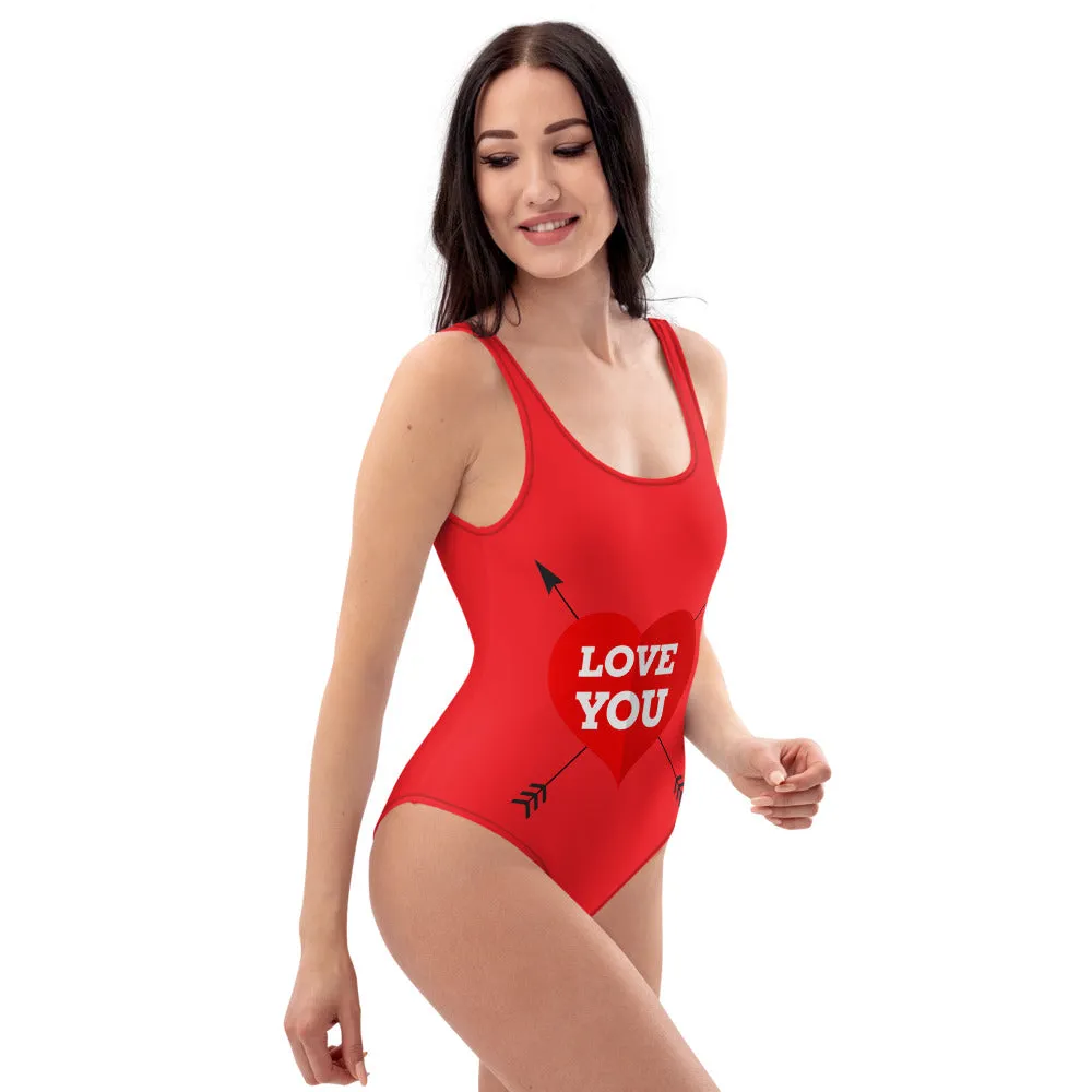 One-Piece Swimsuit love you