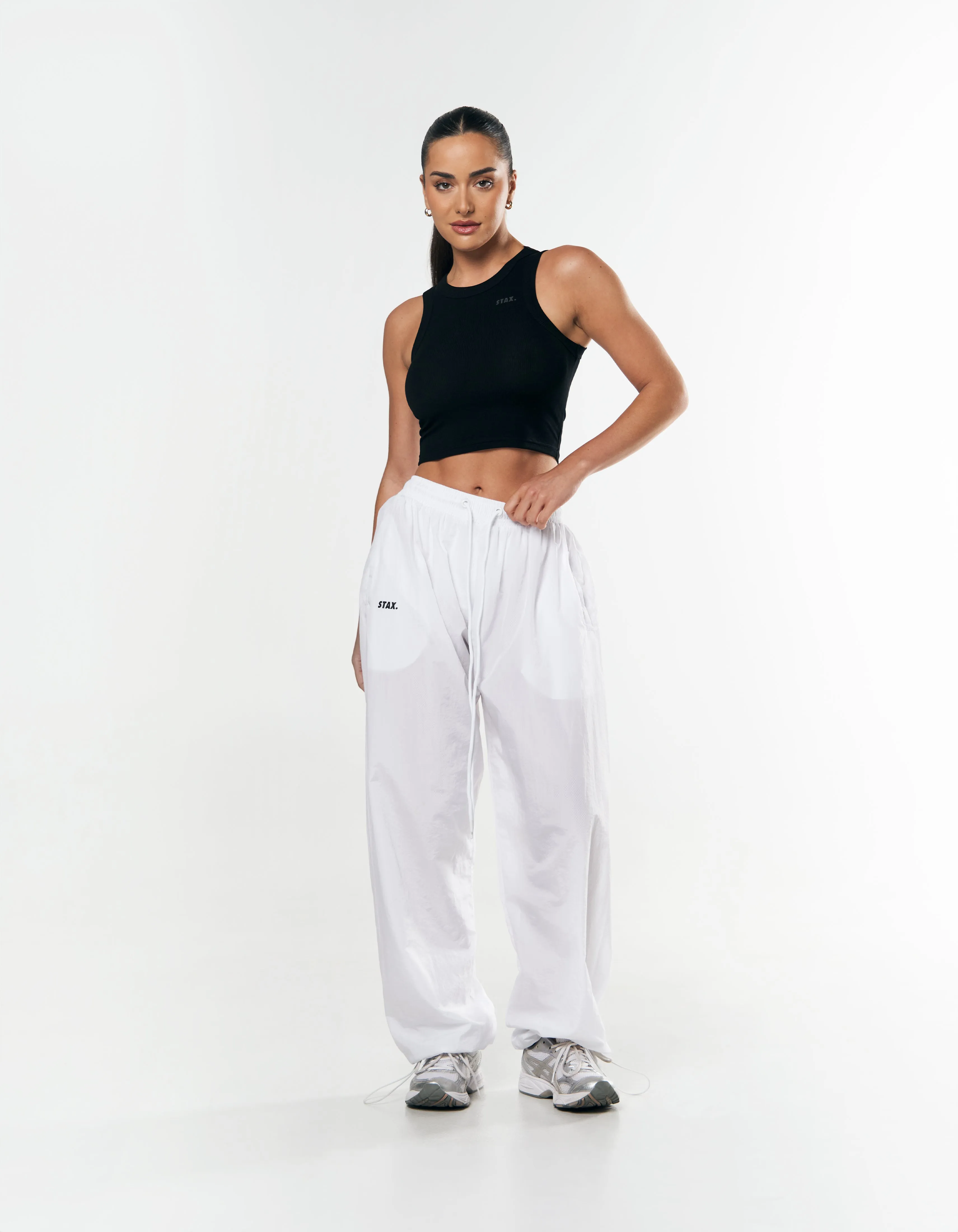 Parachute Pants- White