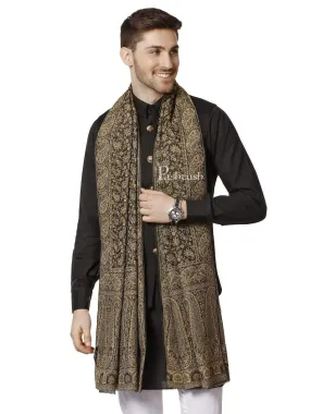 Pashtush Mens Ethic Stole, Fine Wool, Soft And Warm, Earthy Hues