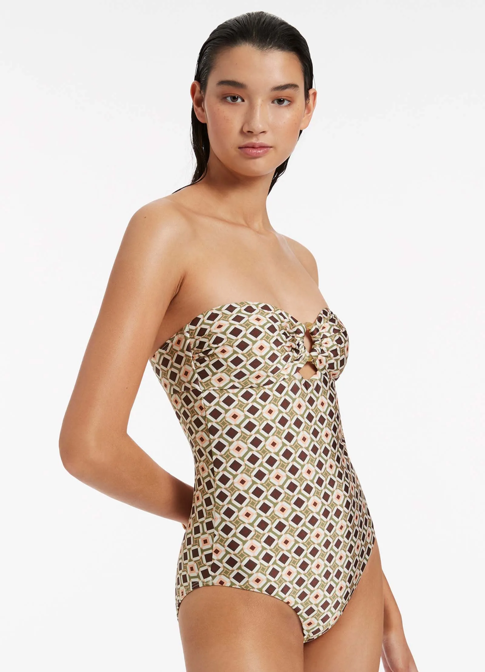 Playa Bandeau One Piece - Olive