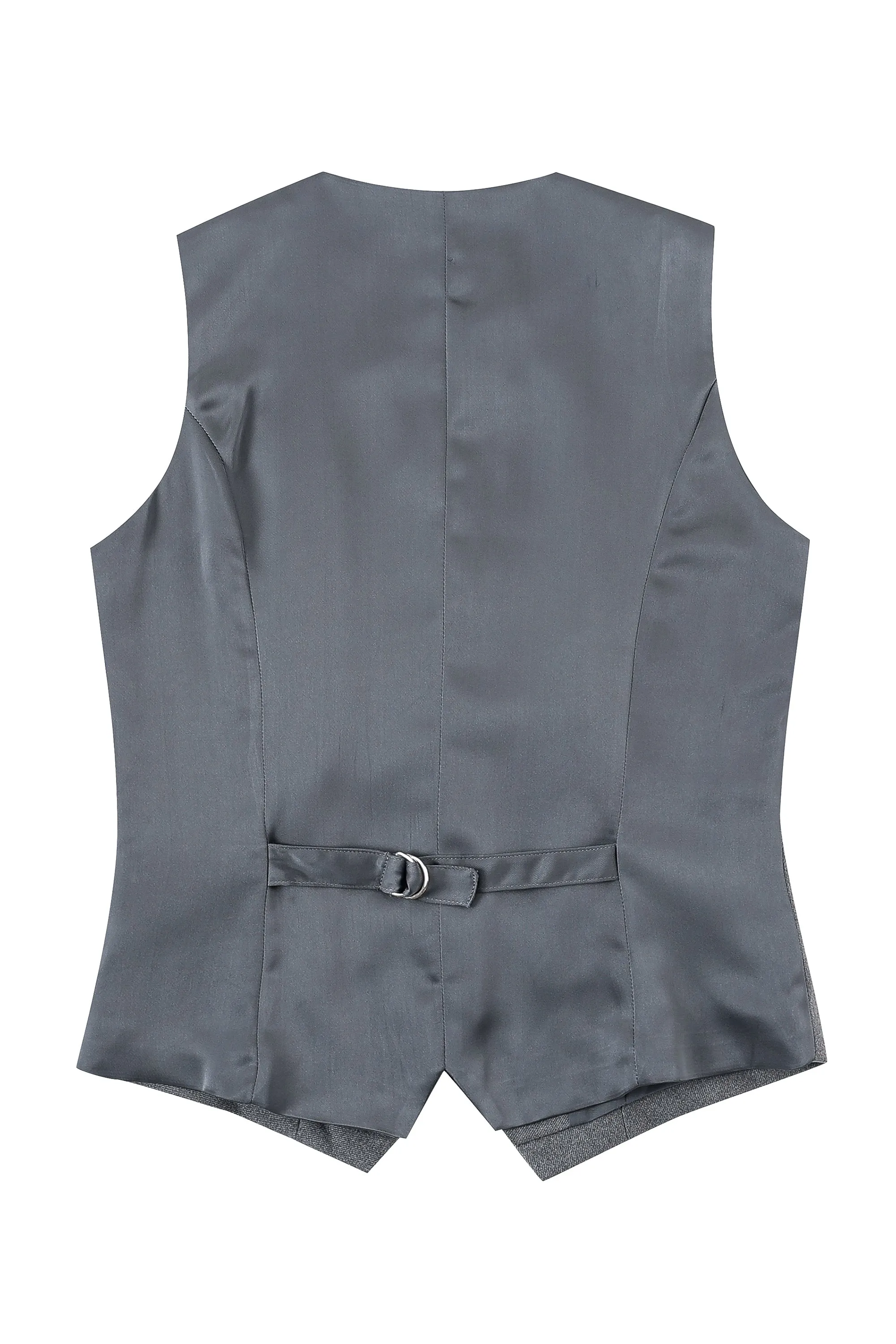 Pockets Suit Vest Gray