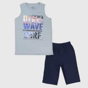 "Dive! Wave! Surf!" Short-Sleeved Pajama