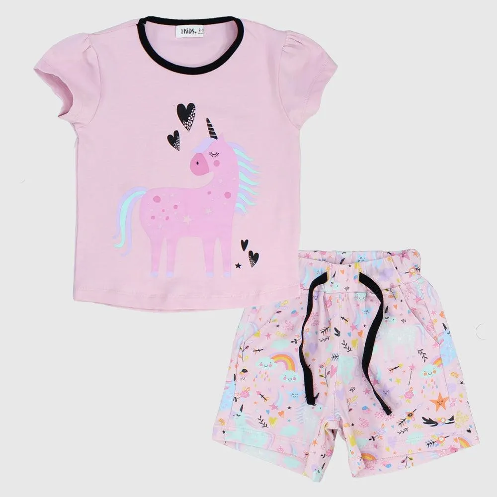 "Loving Unicorn" Short-Sleeved Pajama