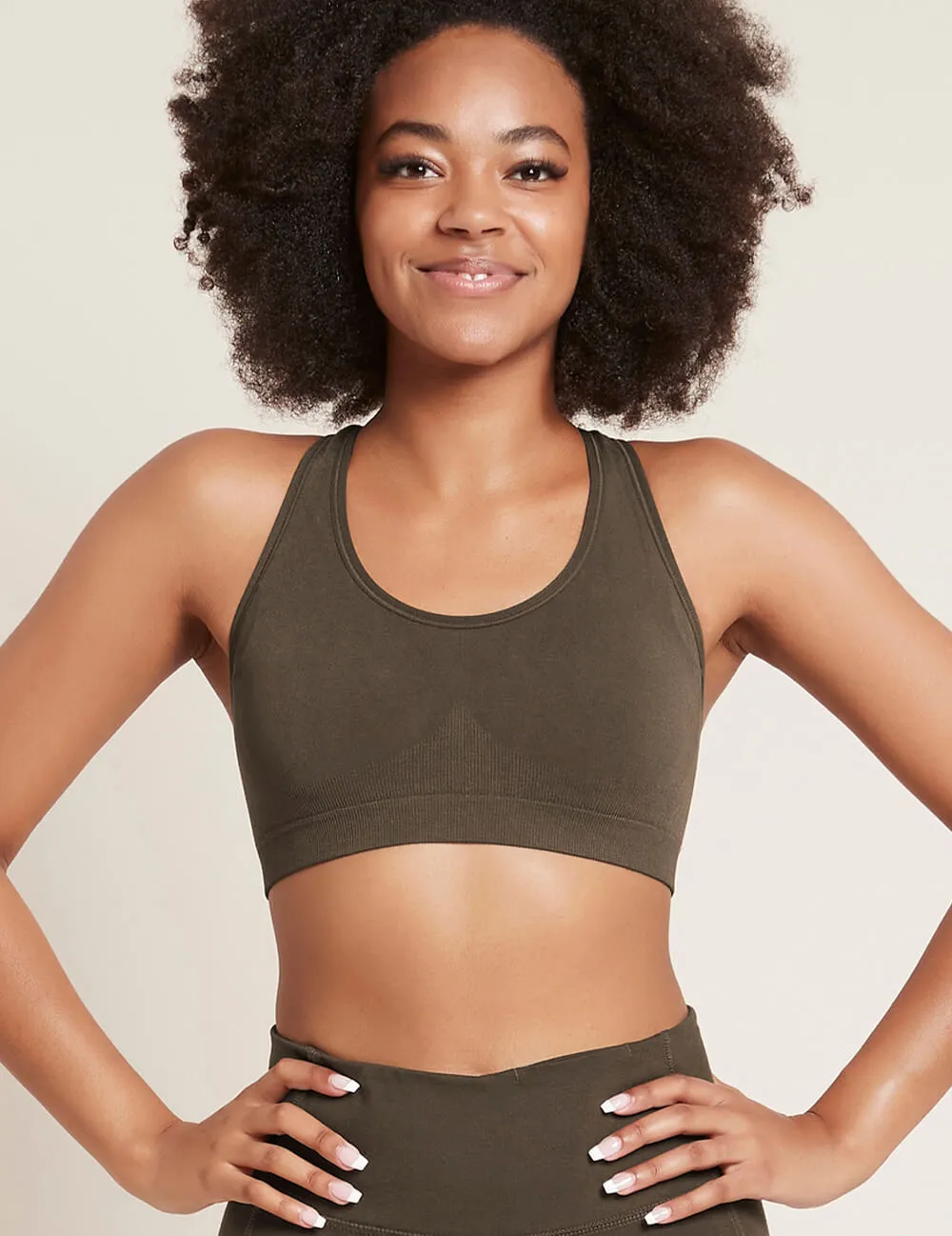 Racerback Sports Bra - Dark Olive