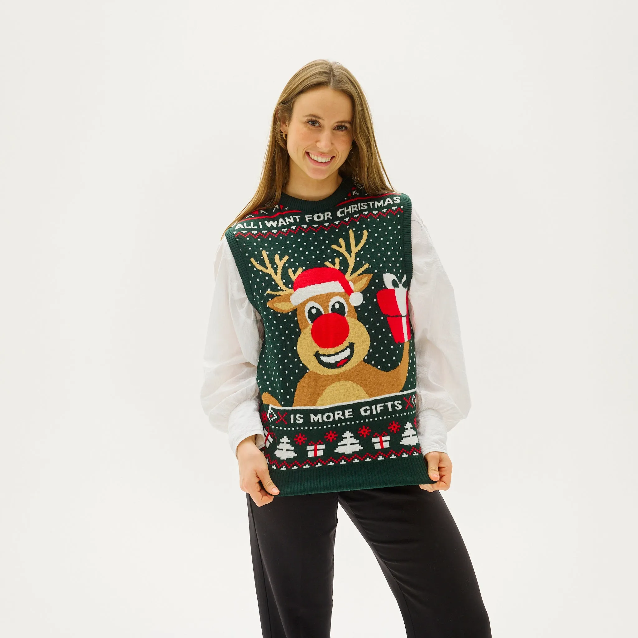 Rudolphs Christmas Vest - Dame