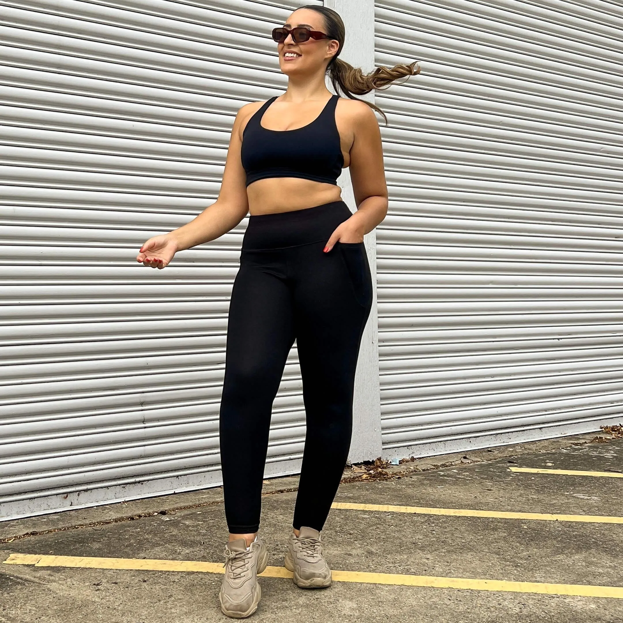 Squat Proof Long Leggings - Black