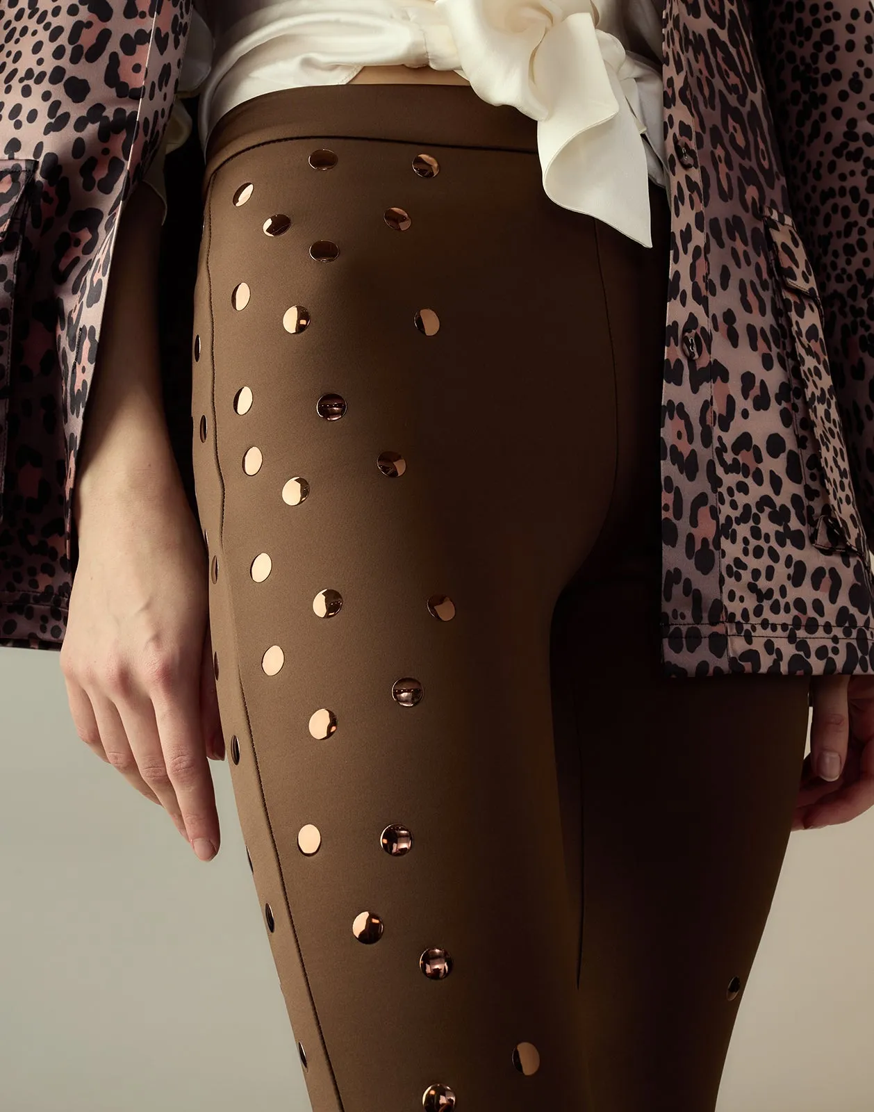 Studded Bonded Pants