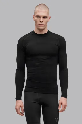 V_BASE SEAMLESS LONG SLEEVED T-SHIRT - Black