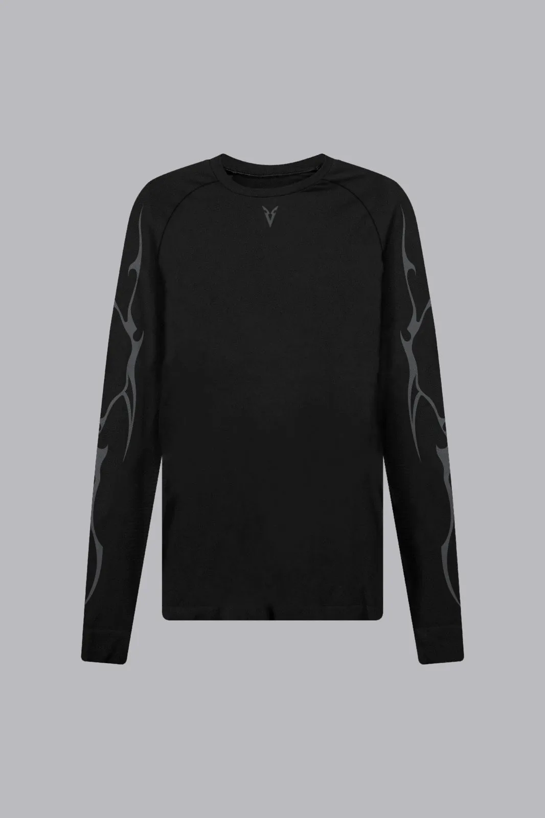 V_BUILD GRAPHIC LONG SLEEVED T-SHIRT - Black