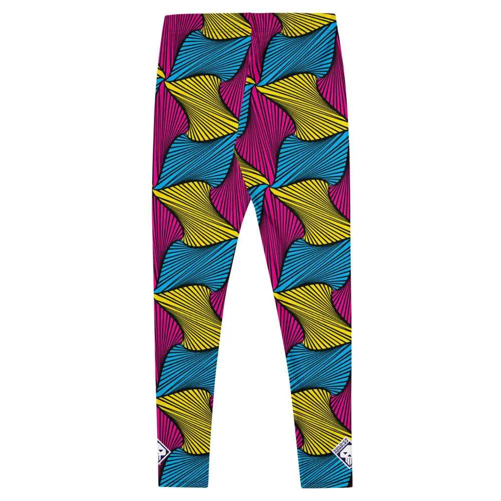 Women's Ankara Wax Print Yoga Pants Workout Leggings For Jiu Jitsu 001