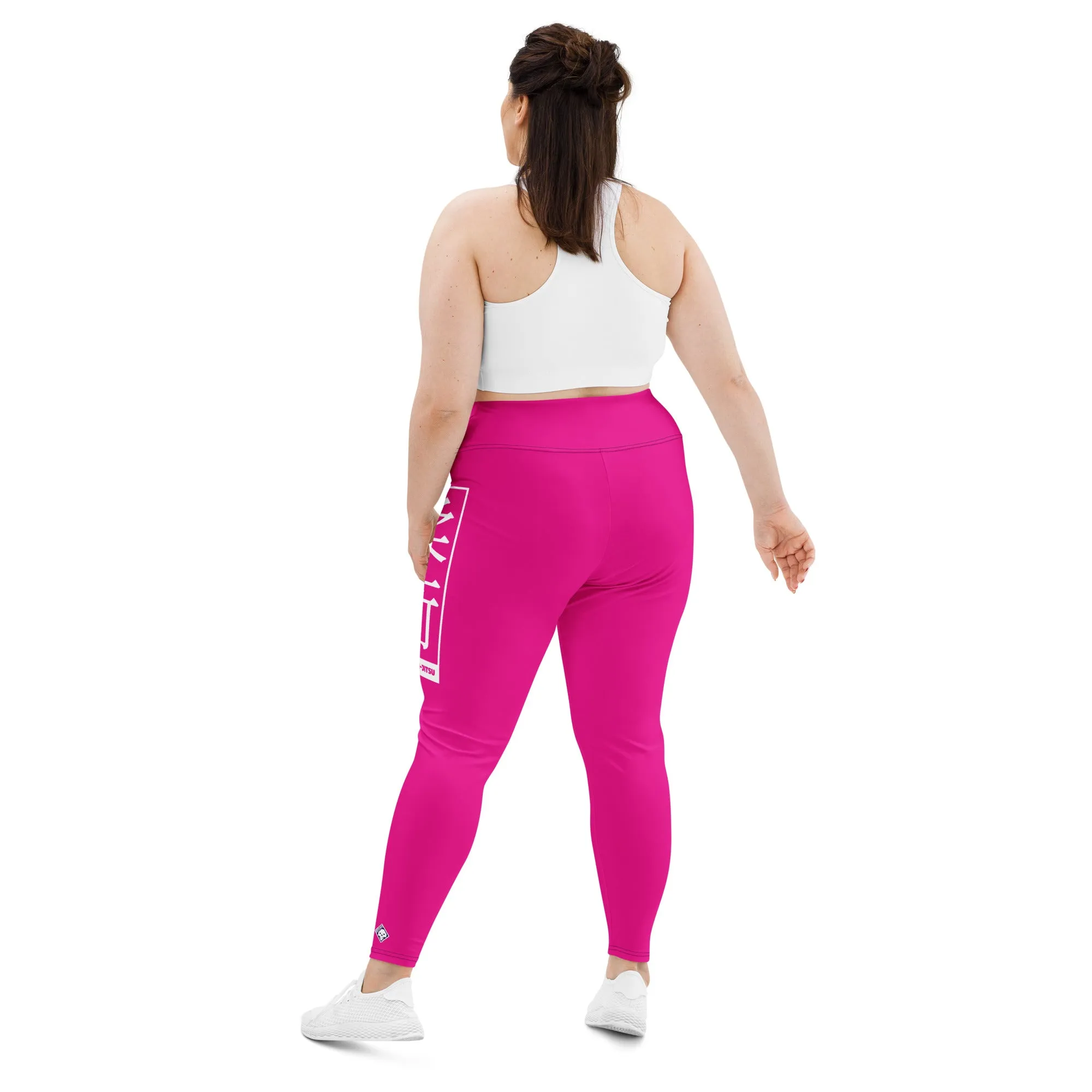 Women's Plus Size Yoga Pants Workout Leggings For Jiu Jitsu 003 - Hollywood Cerise