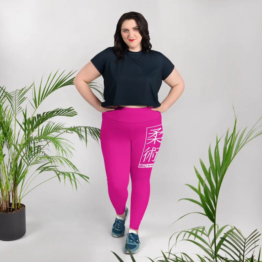 Women's Plus Size Yoga Pants Workout Leggings For Jiu Jitsu 003 - Hollywood Cerise