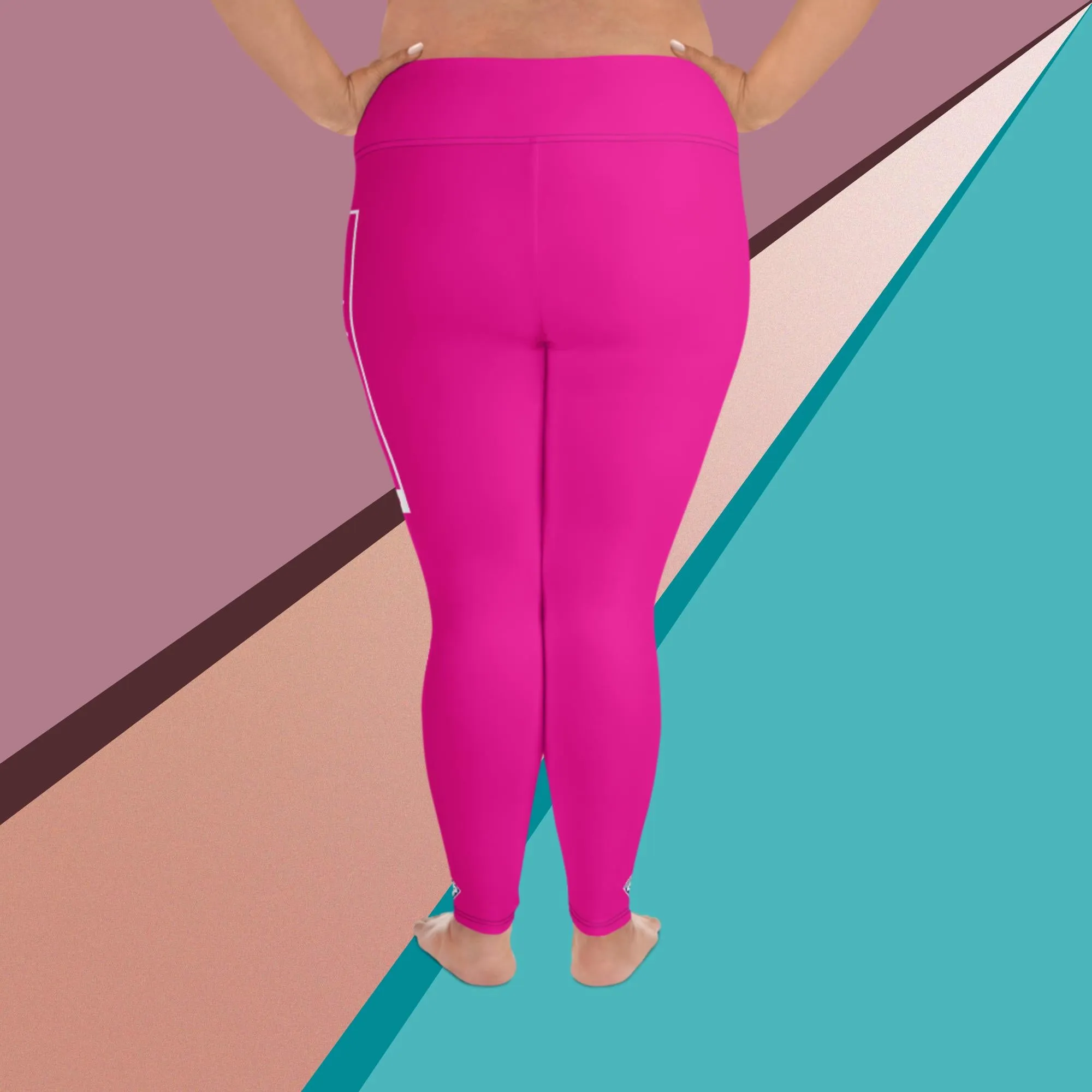 Women's Plus Size Yoga Pants Workout Leggings For Jiu Jitsu 003 - Hollywood Cerise