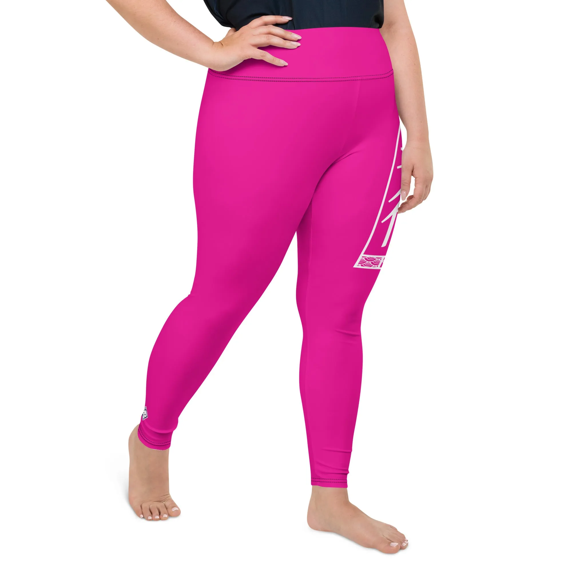 Women's Plus Size Yoga Pants Workout Leggings For Jiu Jitsu 003 - Hollywood Cerise