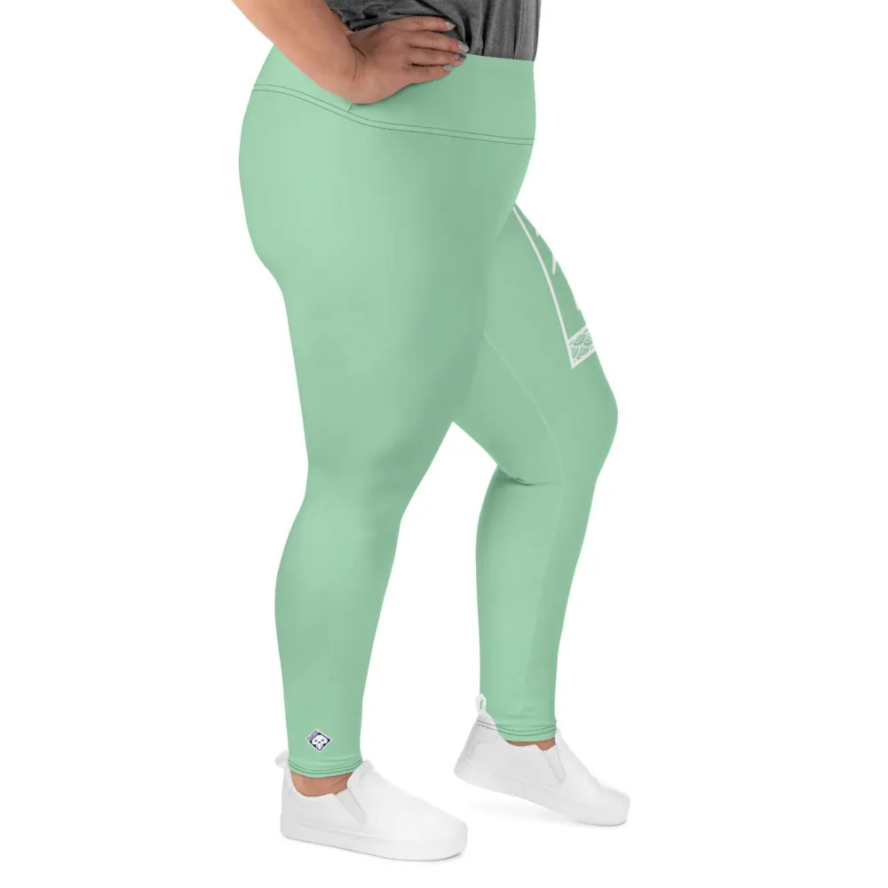 Women's Plus Size Yoga Pants Workout Leggings For Jiu Jitsu 010 - Vista Blue