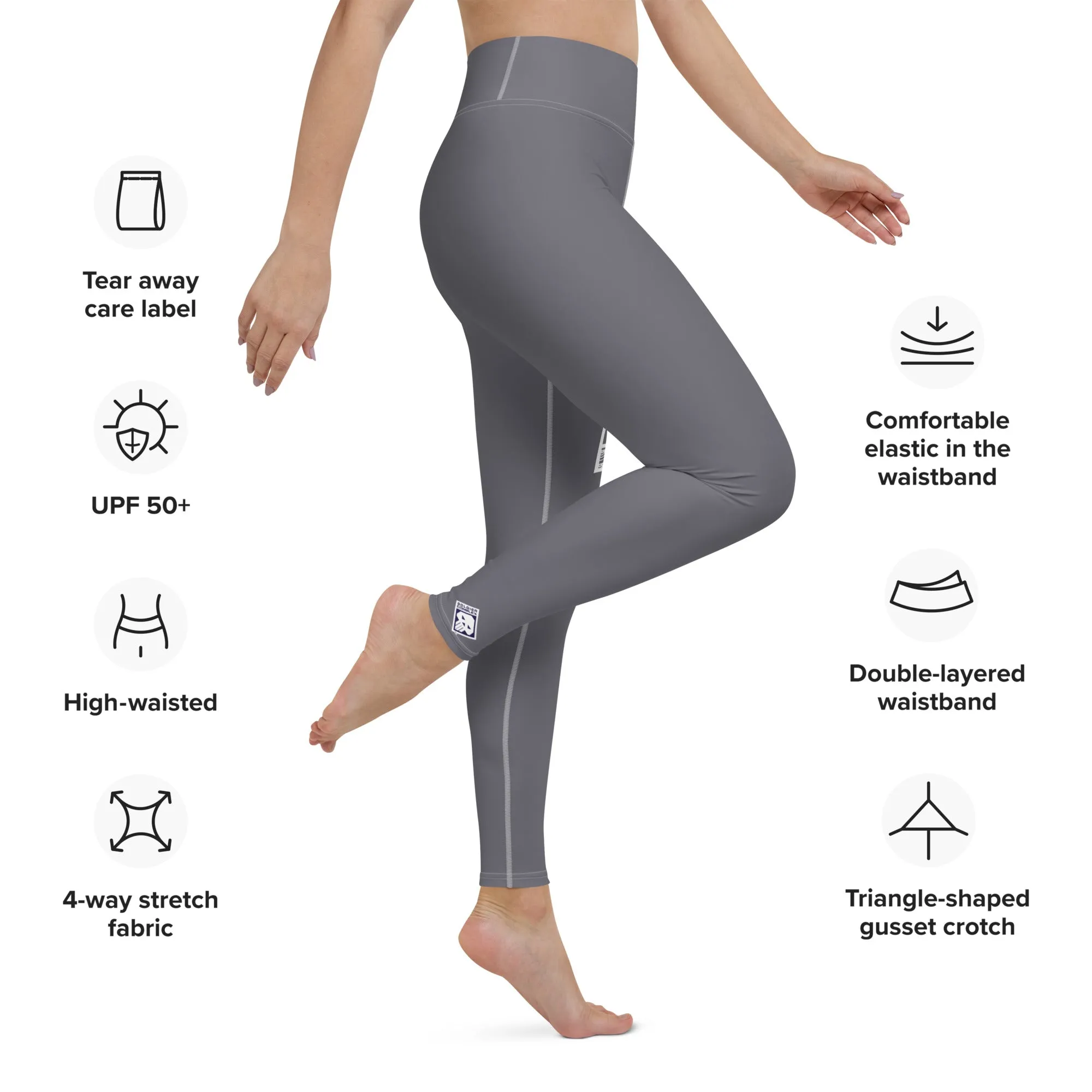 Women's Yoga Pants Workout Leggings For Jiu Jitsu 019 - Charcoal