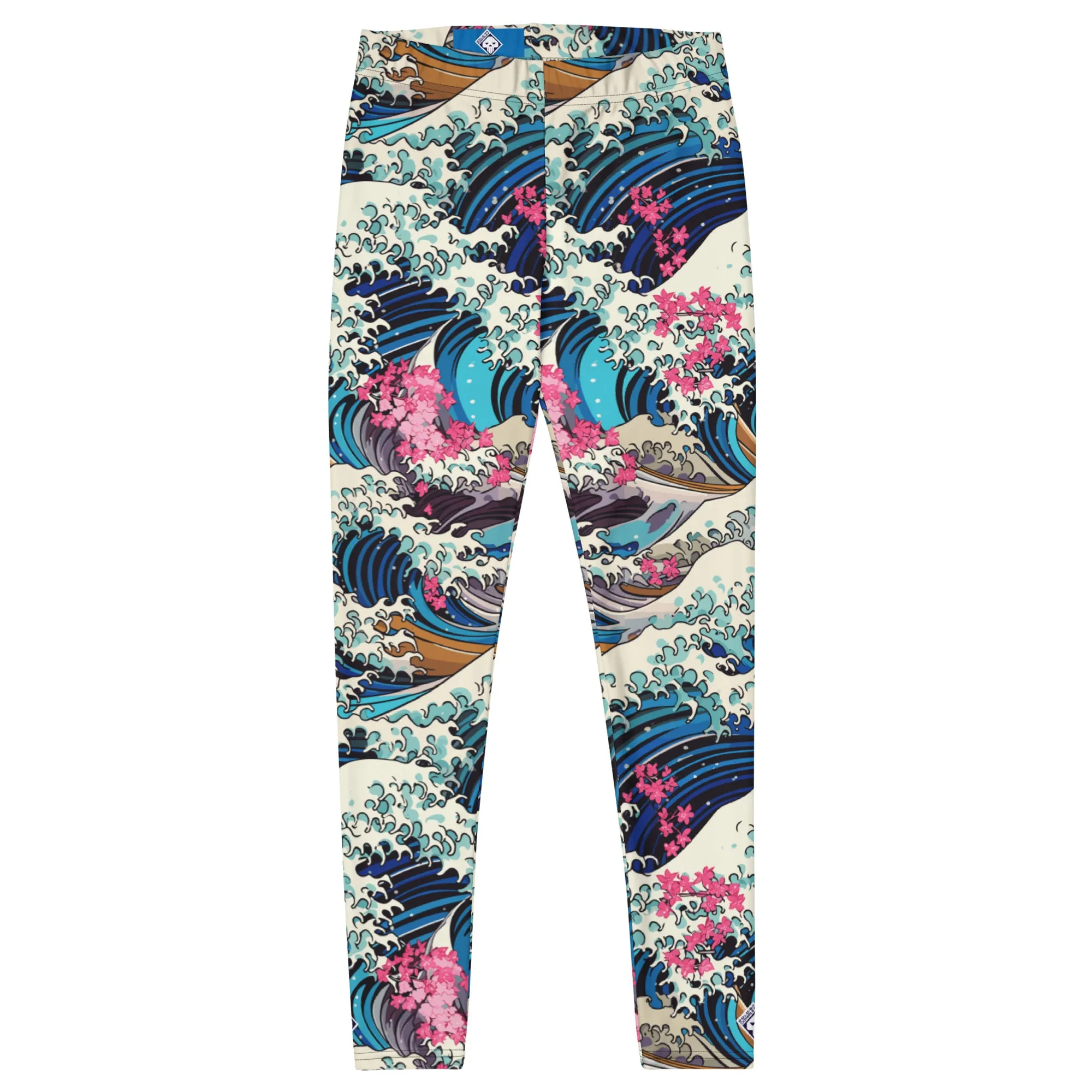 Women's Yoga Pants Workout Leggings - The Great Wave Off Kanagawa 001