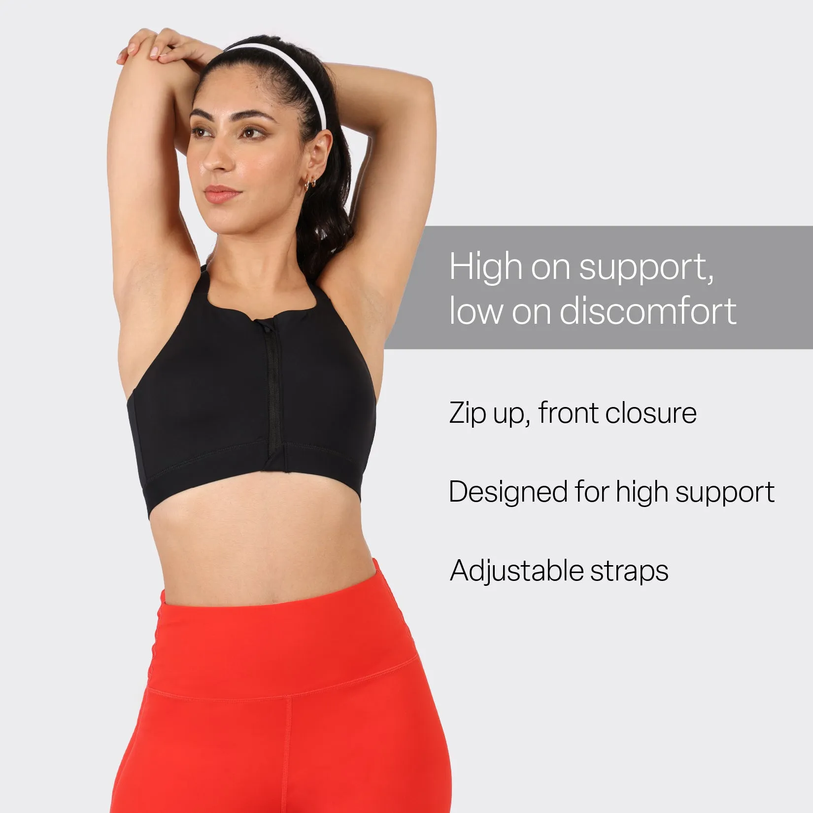 Zip-Up Sports Bra