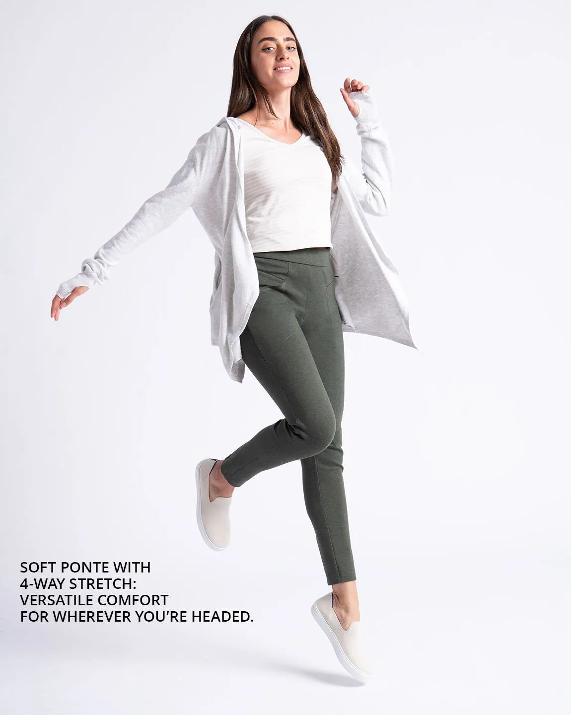 Zippered Journey Pants (Sage)