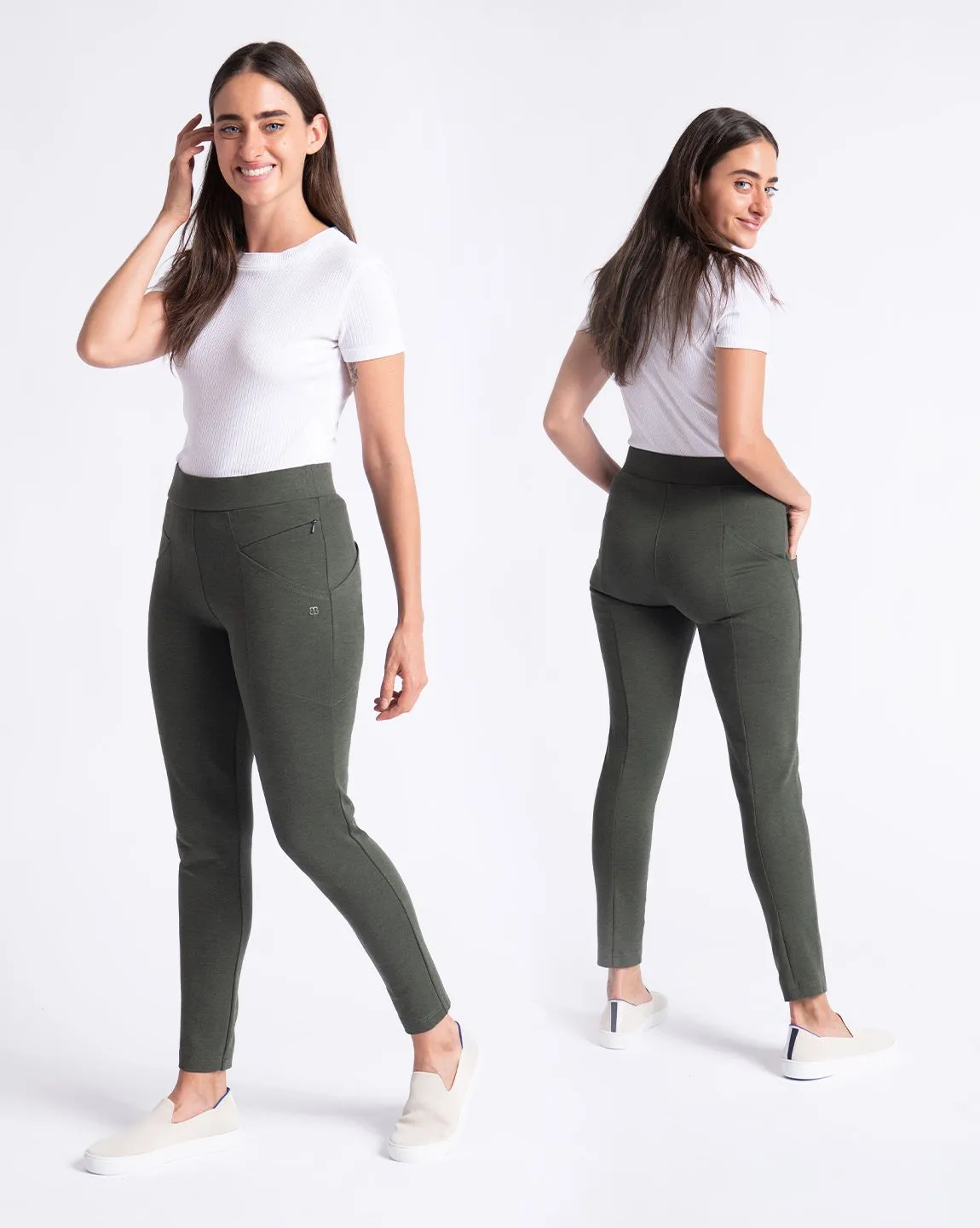 Zippered Journey Pants (Sage)